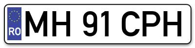 Placuta inmatriculare numar auto  MH-91-CPH, MH 91 CPH, MH91CPH