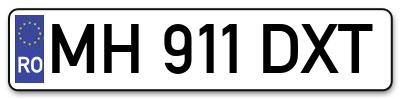 Placuta inmatriculare numar auto  MH-911-DXT, MH 911 DXT, MH911DXT