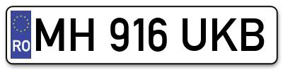 Placuta inmatriculare numar auto  MH-916-UKB, MH 916 UKB, MH916UKB