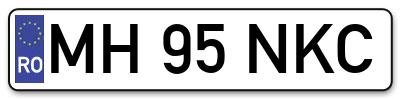 Placuta inmatriculare numar auto  MH-95-NKC, MH 95 NKC, MH95NKC