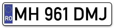 Placuta inmatriculare numar auto  MH-961-DMJ, MH 961 DMJ, MH961DMJ