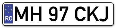 Placuta inmatriculare numar auto  MH-97-CKJ, MH 97 CKJ, MH97CKJ
