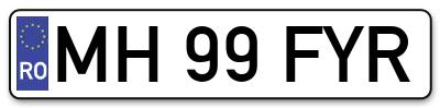 Placuta inmatriculare numar auto  MH-99-FYR, MH 99 FYR, MH99FYR