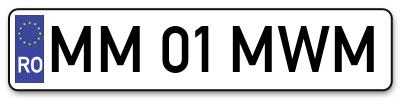 Placuta inmatriculare numar auto  MM-01-MWM, MM 01 MWM, MM01MWM