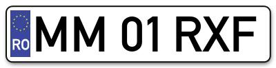 Placuta inmatriculare numar auto  MM-01-RXF, MM 01 RXF, MM01RXF