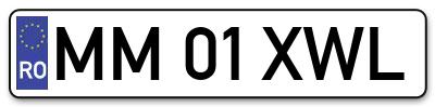 Placuta inmatriculare numar auto  MM-01-XWL, MM 01 XWL, MM01XWL