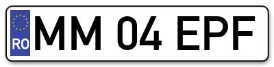 Placuta inmatriculare numar auto  MM-04-EPF, MM 04 EPF, MM04EPF