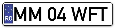 Placuta inmatriculare numar auto  MM-04-WFT, MM 04 WFT, MM04WFT