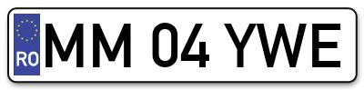 Placuta inmatriculare numar auto  MM-04-YWE, MM 04 YWE, MM04YWE