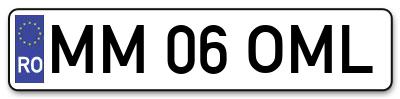 Placuta inmatriculare numar auto  MM-06-OML, MM 06 OML, MM06OML
