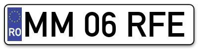 Placuta inmatriculare numar auto  MM-06-RFE, MM 06 RFE, MM06RFE