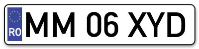 Placuta inmatriculare numar auto  MM-06-XYD, MM 06 XYD, MM06XYD