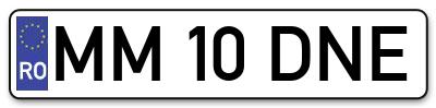 Placuta inmatriculare numar auto  MM-10-DNE, MM 10 DNE, MM10DNE