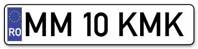 Placuta inmatriculare numar auto  MM-10-KMK, MM 10 KMK, MM10KMK