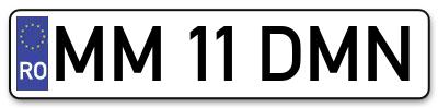 Placuta inmatriculare numar auto  MM-11-DMN, MM 11 DMN, MM11DMN