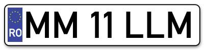 Placuta inmatriculare numar auto  MM-11-LLM, MM 11 LLM, MM11LLM