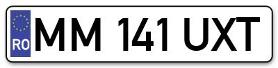 Placuta inmatriculare numar auto  MM-141-UXT, MM 141 UXT, MM141UXT