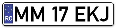 Placuta inmatriculare numar auto  MM-17-EKJ, MM 17 EKJ, MM17EKJ