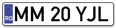 Placuta inmatriculare numar auto  MM-20-YJL, MM 20 YJL, MM20YJL