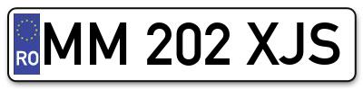Placuta inmatriculare numar auto  MM-202-XJS, MM 202 XJS, MM202XJS