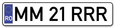 Placuta inmatriculare numar auto  MM-21-RRR, MM 21 RRR, MM21RRR