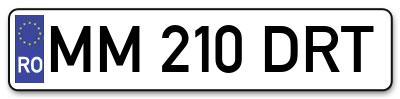 Placuta inmatriculare numar auto  MM-210-DRT, MM 210 DRT, MM210DRT