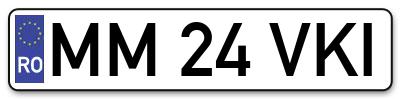Placuta inmatriculare numar auto  MM-24-VKI, MM 24 VKI, MM24VKI