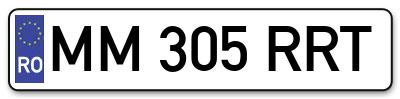 Placuta inmatriculare numar auto  MM-305-RRT, MM 305 RRT, MM305RRT