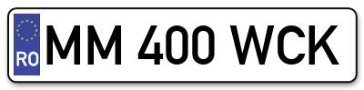 Placuta inmatriculare numar auto  MM-400-WCK, MM 400 WCK, MM400WCK