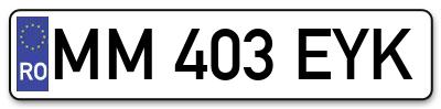 Placuta inmatriculare numar auto  MM-403-EYK, MM 403 EYK, MM403EYK