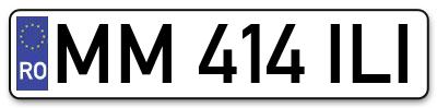 Placuta inmatriculare numar auto  MM-414-ILI, MM 414 ILI, MM414ILI
