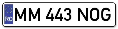 Placuta inmatriculare numar auto  MM-443-NOG, MM 443 NOG, MM443NOG