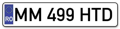 Placuta inmatriculare numar auto  MM-499-HTD, MM 499 HTD, MM499HTD