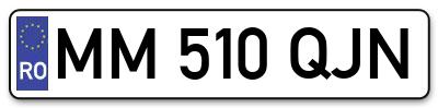 Placuta inmatriculare numar auto  MM-510-QJN, MM 510 QJN, MM510QJN