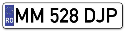 Placuta inmatriculare numar auto  MM-528-DJP, MM 528 DJP, MM528DJP