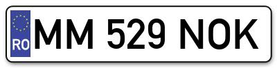 Placuta inmatriculare numar auto  MM-529-NOK, MM 529 NOK, MM529NOK