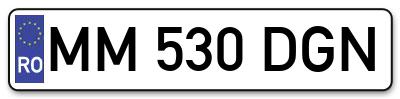 Placuta inmatriculare numar auto  MM-530-DGN, MM 530 DGN, MM530DGN