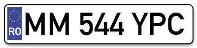 Placuta inmatriculare numar auto  MM-544-YPC, MM 544 YPC, MM544YPC