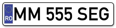 Placuta inmatriculare numar auto  MM-555-SEG, MM 555 SEG, MM555SEG