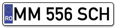 Placuta inmatriculare numar auto  MM-556-SCH, MM 556 SCH, MM556SCH