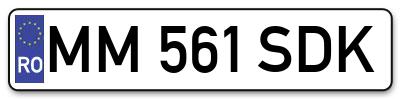 Placuta inmatriculare numar auto  MM-561-SDK, MM 561 SDK, MM561SDK