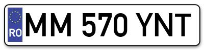 Placuta inmatriculare numar auto  MM-570-YNT, MM 570 YNT, MM570YNT