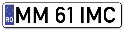 Placuta inmatriculare numar auto  MM-61-IMC, MM 61 IMC, MM61IMC