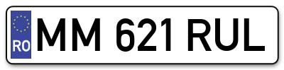 Placuta inmatriculare numar auto  MM-621-RUL, MM 621 RUL, MM621RUL