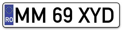 Placuta inmatriculare numar auto  MM-69-XYD, MM 69 XYD, MM69XYD
