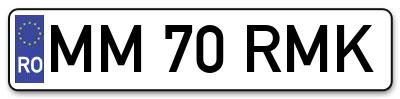 Placuta inmatriculare numar auto  MM-70-RMK, MM 70 RMK, MM70RMK