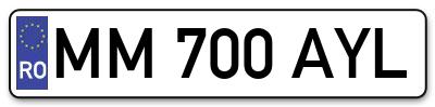 Placuta inmatriculare numar auto  MM-700-AYL, MM 700 AYL, MM700AYL