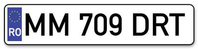 Placuta inmatriculare numar auto  MM-709-DRT, MM 709 DRT, MM709DRT