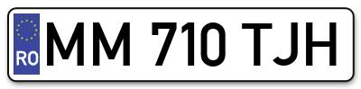 Placuta inmatriculare numar auto  MM-710-TJH, MM 710 TJH, MM710TJH