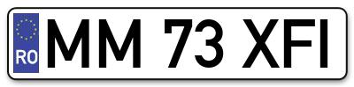 Placuta inmatriculare numar auto  MM-73-XFI, MM 73 XFI, MM73XFI